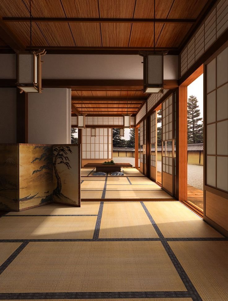 Đệm tatami, cửa Shoji, v.v. - người Nhật luôn mang những đồ nội thất bằng gỗ hoặc tre nứa vào không gian ngôi nhà