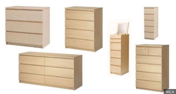 Các loại tủ dùng MALM của IKEA - Nguồn: Manchestereveningnews.uk
