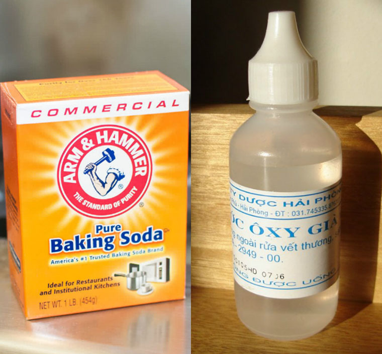 Baking soda và oxy già - 2 chất tẩy vết ố tuyệt vời