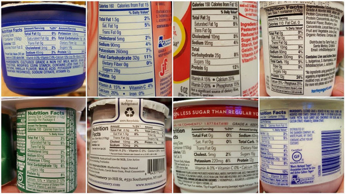 Hãy bắt đầu chọn sữa chua bằng cách xem hàm lượng đường trên nhãn