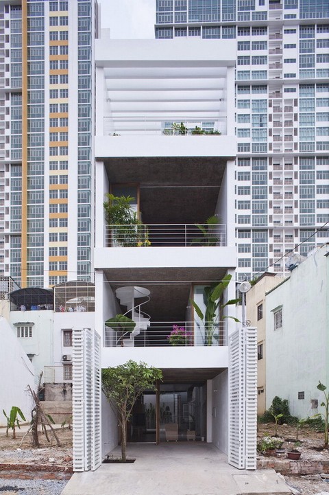 Mẫu thiết kế nhà ống thoáng đẹp ở Sài Gòn nhờ kiến trúc kiểu Nhật 2
