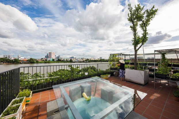 Thiết kế căn nhà thoáng đãng nhìn ra sông Sài Gòn, có bể bơi tầng trệt 8