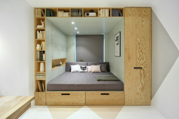 Với thiết kế thông minh, căn phòng 12m² trở thành không gian sống vô cùng sang chảnh 1