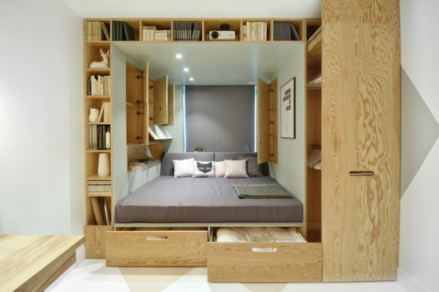 Với thiết kế thông minh, căn phòng 12m² trở thành không gian sống vô cùng sang chảnh 3