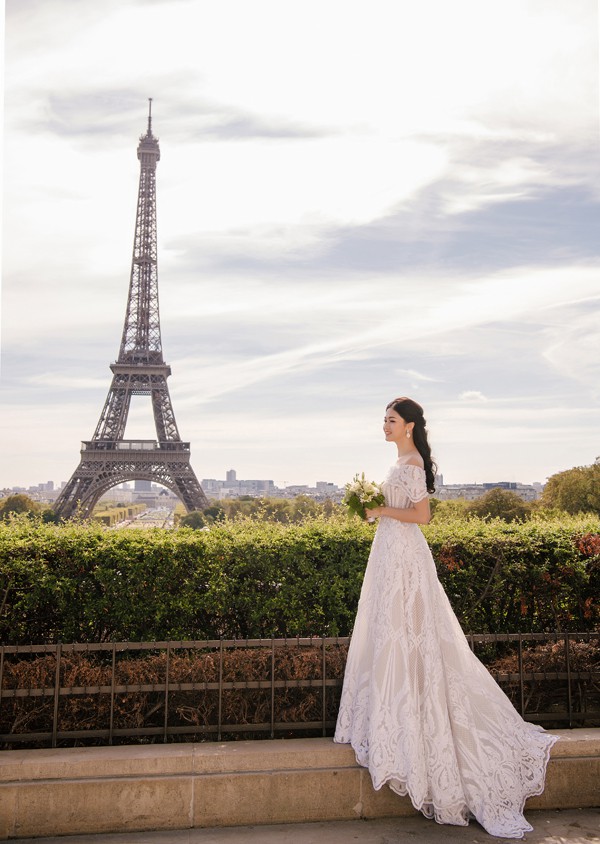 Ngắm nhìn trọn bộ ảnh cưới của Á hậu Thanh Tú và ông xã doanh nhân tại Pháp 0