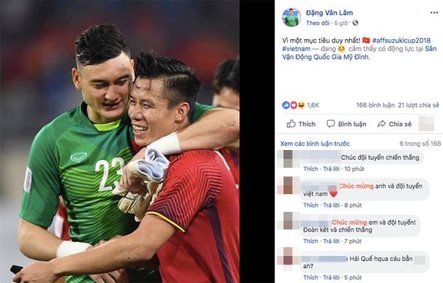 Các cầu thủ AFF Cup Việt Nam đăng gì trên mạng xã hội sau chiến thắng lịch sử? 3