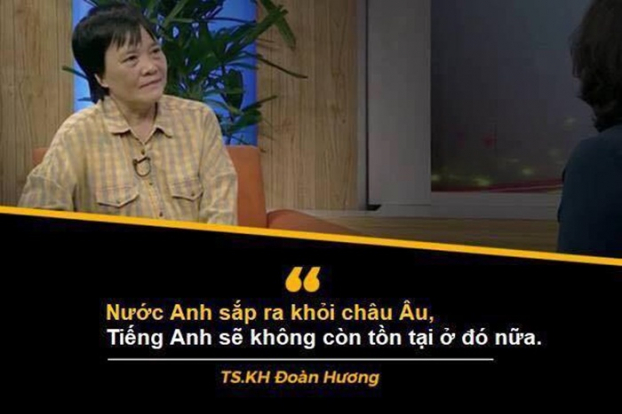   TS Đoàn Hương nói về việc sử dụng tiếng Anh gây 'bão' .  