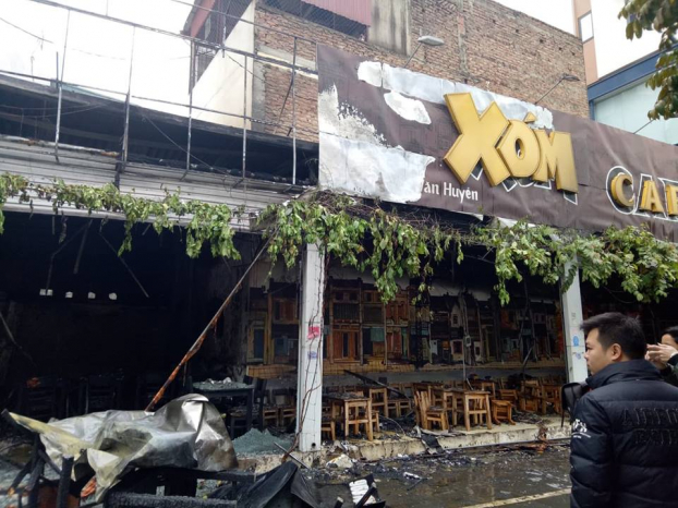 Hà Nội: Hiện trường quán ăn, cafe bị thiêu rụi sau vụ cháy dữ dội tại Nguyễn Văn Huyên 1