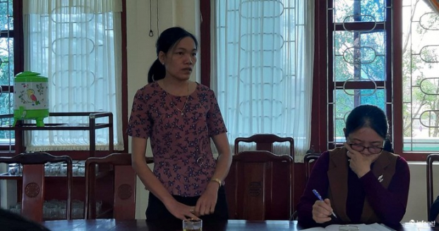   Cô giáo Lê Thị Hải (đứng) tát học sinh bị phạt 2,5 triệu về hành vi 'Xâm hại sức khỏe người khác'.  