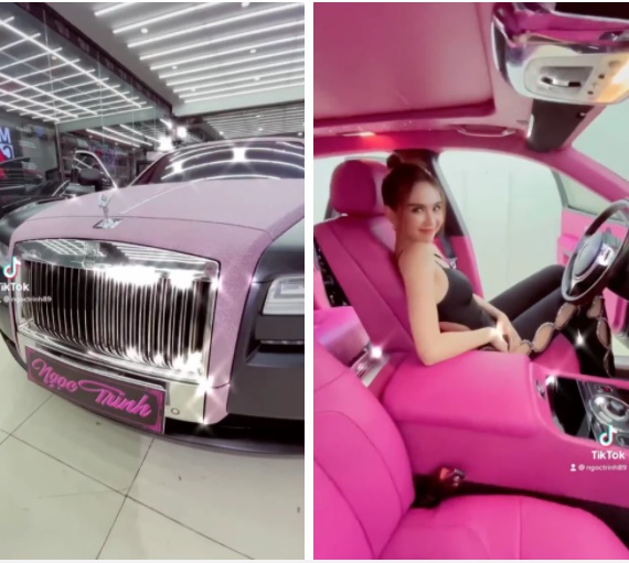 RollsRoyce Wraith phối màu hồng trắng độc nhất vô nhị tại Abu Dhabi
