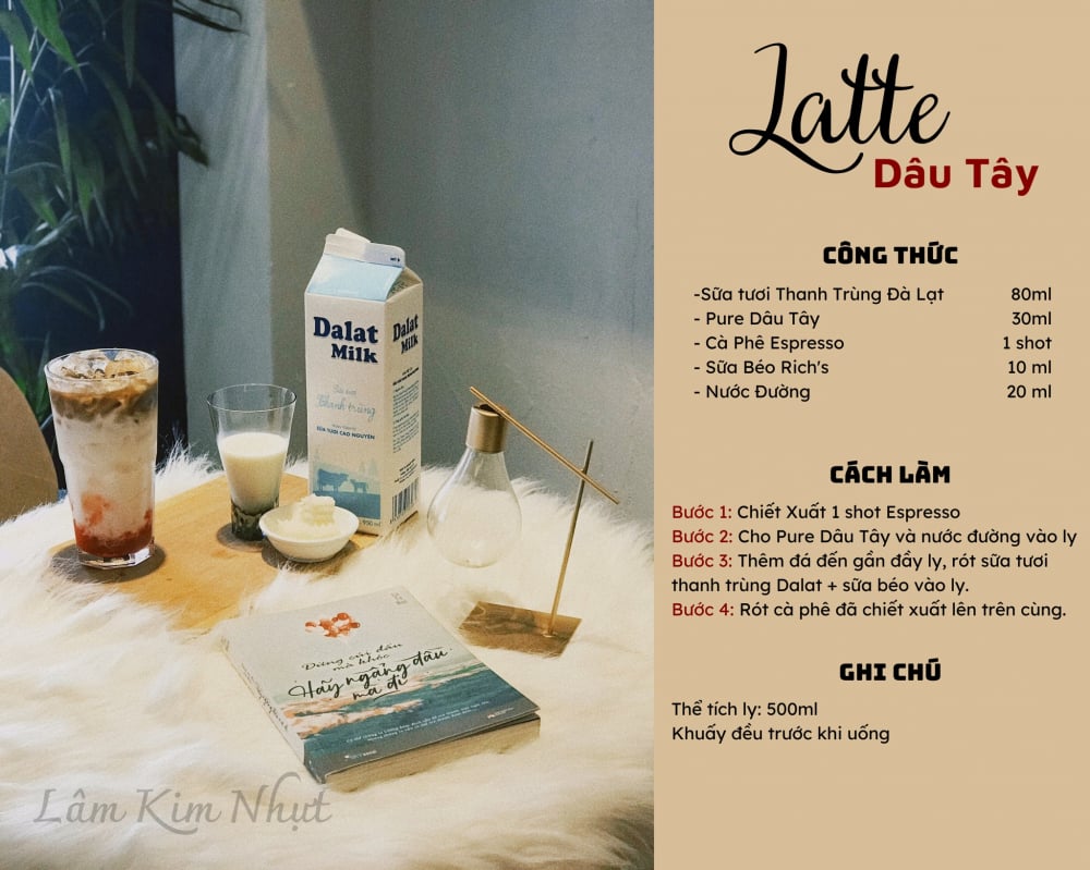 Latte Dâu tây