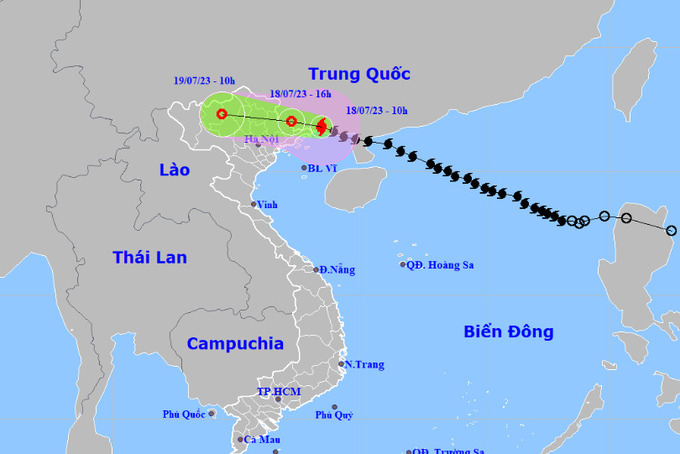 Bão số 1 đổ bộ đất liền, mắt bão đi qua những tỉnh nào?