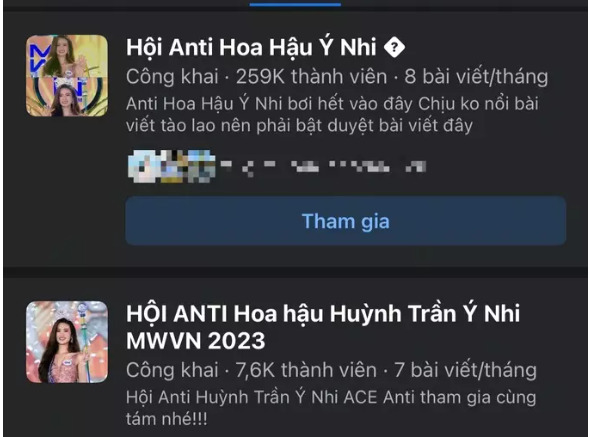 4 hoa hậu bị lập nhóm anti