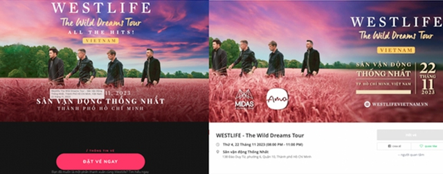 Cảnh báo thủ đoạn giả mạo website bán vé concert Westlife chiếm đoạt tài sản