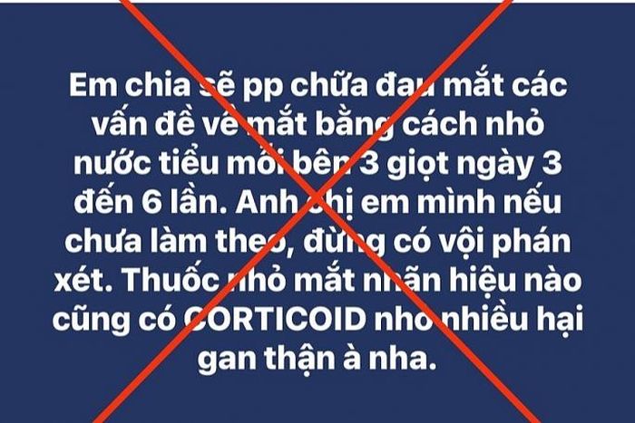 Rộ tin dùng nước tiểu chữa đau mắt đỏ: Chuyên gia nói gì?