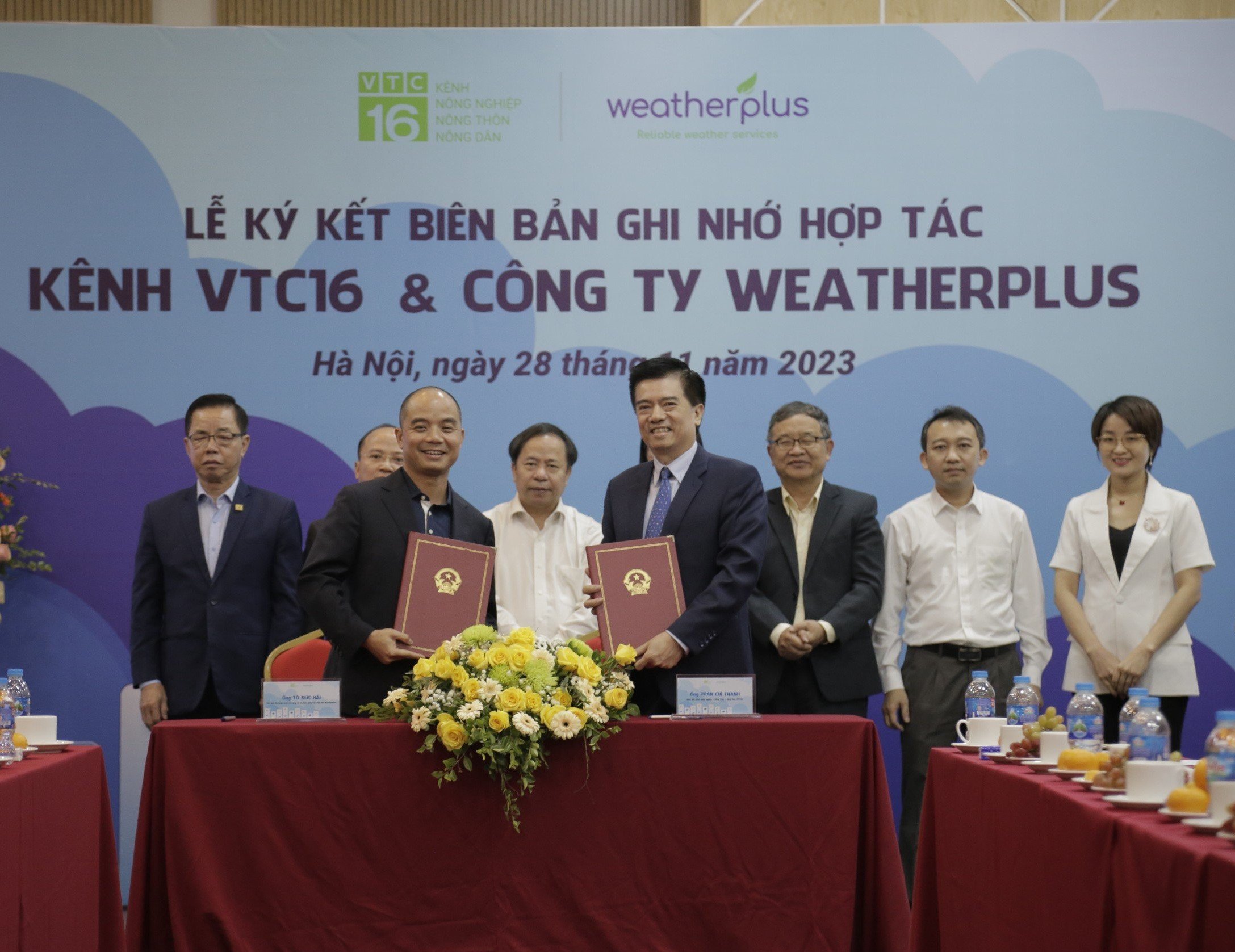 Kênh VTC16 ký kết Biên bản ghi nhớ hợp tác với WeatherPlus