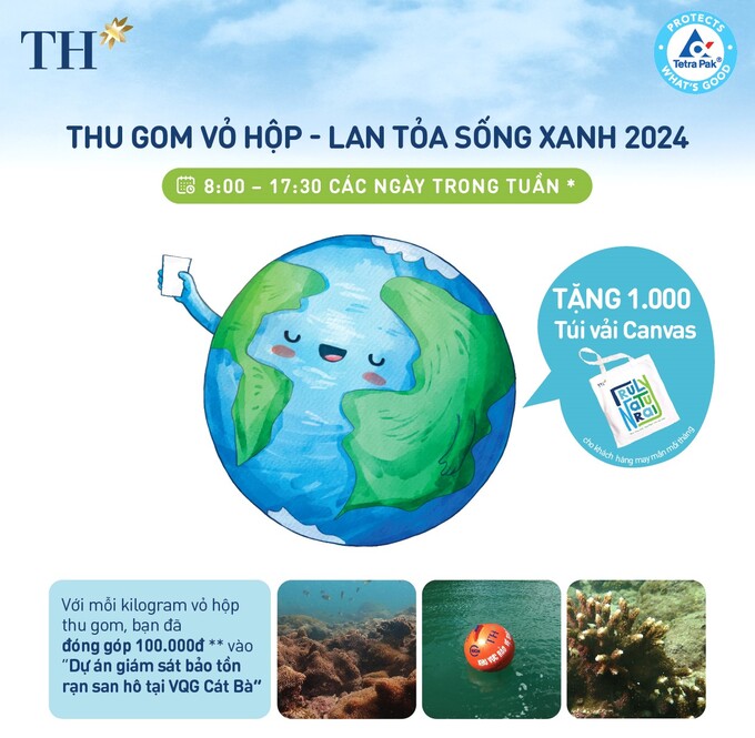 Chiến dịch “Thu gom vỏ hộp, lan tỏa sống xanh 2024” nối dài hành trình phát triển bền vững của TH true MILK