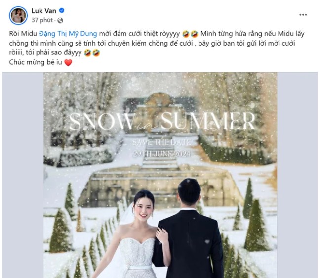 Midu báo cưới: Quốc Trường nói 4 từ, Harry Lu viết cả tâm thư