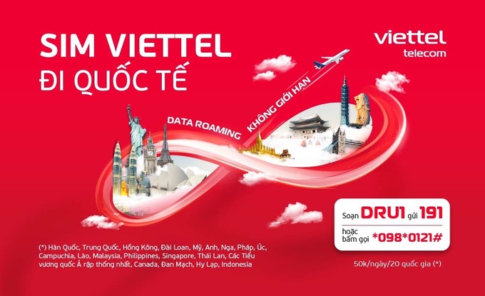 goi data roaming cua Viettel