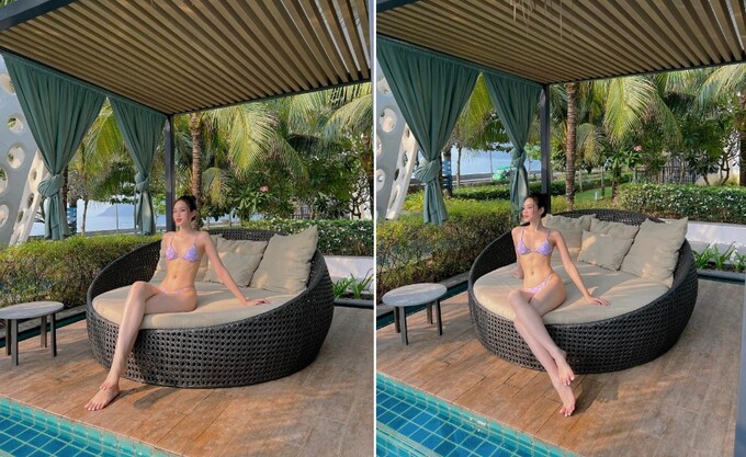 Hoa hậu Đỗ Hà khoe ảnh bikini đỏ rực, cơ bụng số 11 “rõ mồn một”