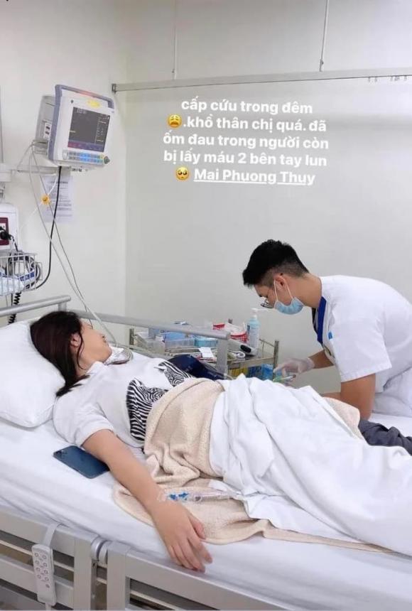 Hoa hậu Mai Phương Thúy nhập viện gấp khi đang ăn