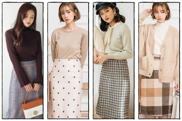 Chân Váy Dạ Hàn Quốc Mùa Đông Vải Kẻ Có Lót Quần  BigBuy360