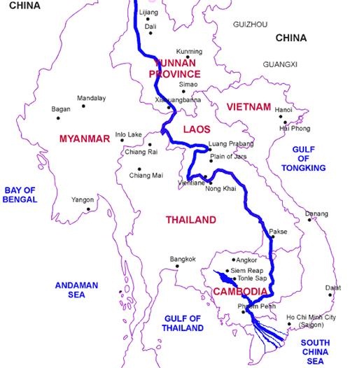 Sông Mê Kông chảy qua tỉnh nào ở Việt Nam