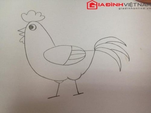 Với bức tranh vẽ gà đơn giản này, bạn sẽ tìm thấy niềm vui và sự sáng tạo với một chú gà đáng yêu.
