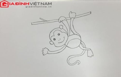 Cách vẽ con khỉ đơn giản, đẹp và xinh xắn