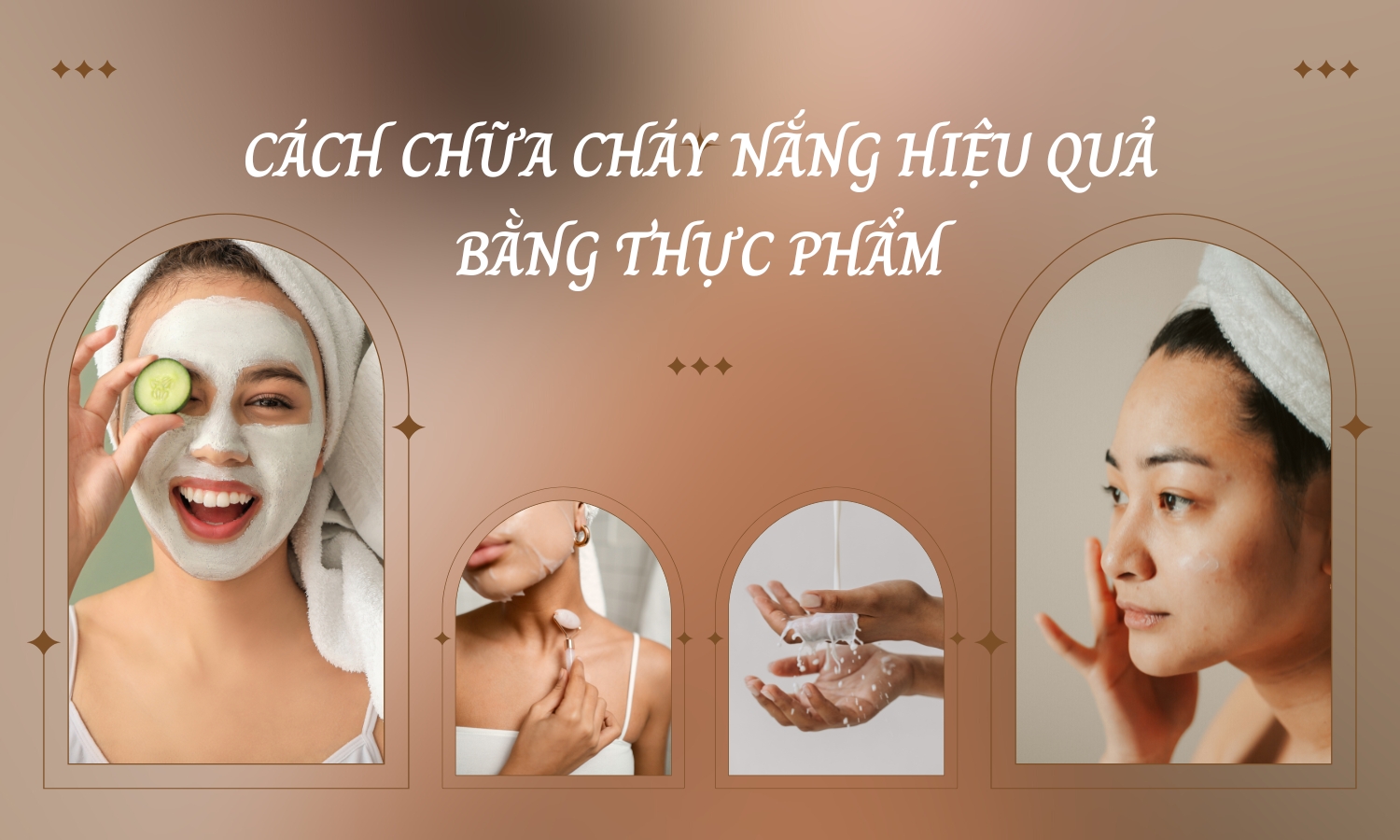 Cấp cứu làn da cháy nắng bằng thực phẩm trong nhà