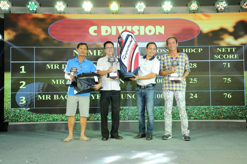Các golfer đoạt giải tại bảng C