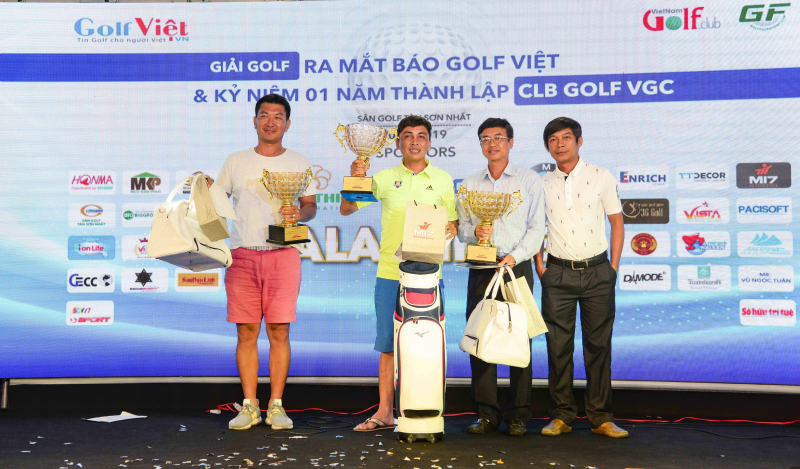 Ba golfer đoạt giải nhất tại bảng A, B, C