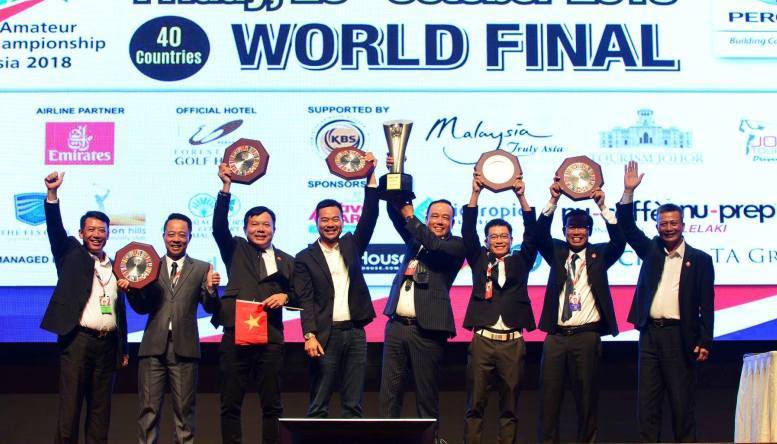 Đội tuyển golf Việt Nam đã xuất sắc giành ngôi vô địch Vòng Chung kết WAGC Thế giới 2018 tại Malaysia