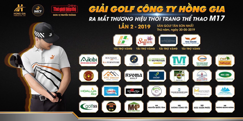 Giải Golf Hồng Gia cũng là sự kiện ra mắt thương hiệu thời trang thể thao M17