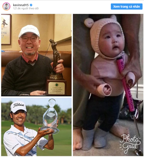 Hình ảnh Kevin Na và người cha trên Instagram của anh