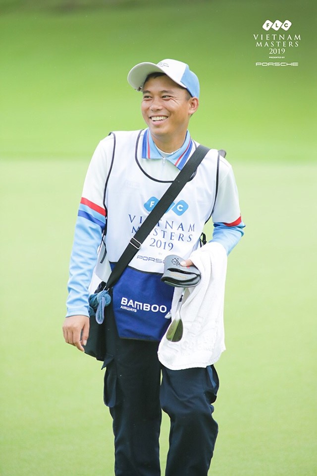 Nụ cười rạng rỡ của Đỗ Nam Hải khi làm nhiệm vụ tại giải golf FLC Vietnam Masters 2019