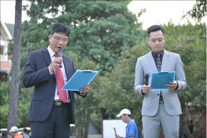 ông Đinh Nho Hưng, chủ tịch HĐQT Công ty cổ phần Đầu tư Tam Đảo phát biểu tại lễ khai mạc