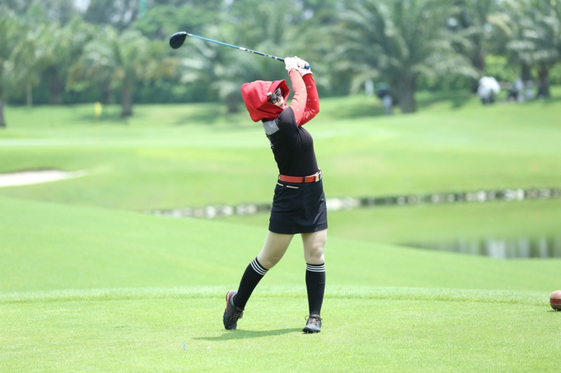 Golfer Nguyễn Thị Hà có 10 năm theo đuổi môn thể thao golf