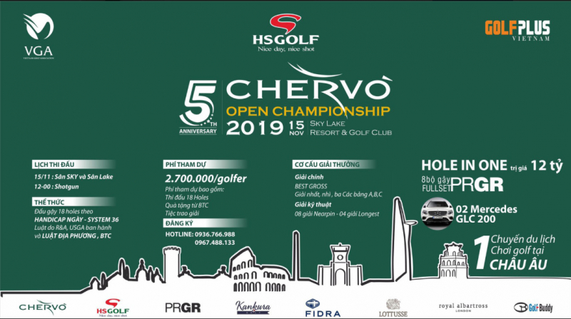Thông tin giải golf Chervo Open Championship 2019