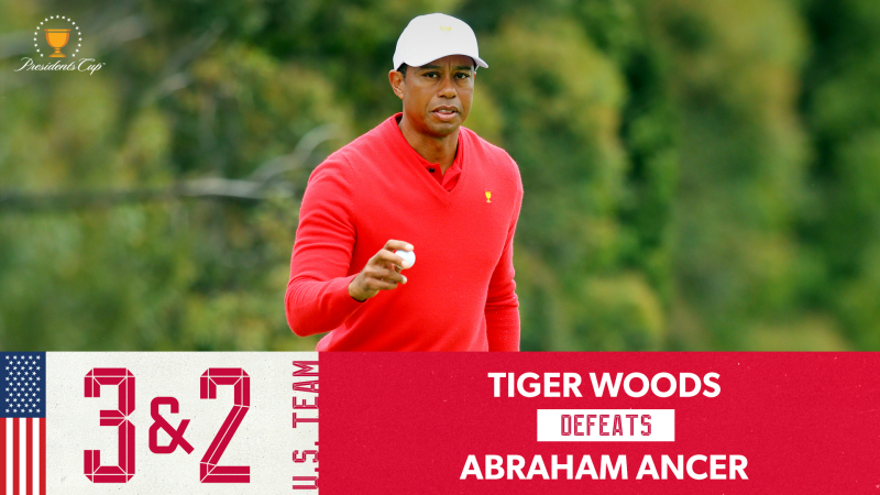 Với vai trò đội trưởng tuyển Mỹ, Tiger Woods lần thứ 2 xung phong xuất trận
