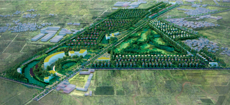 Phối cảnh dự án có quy mô tương đương tại xã Vân Tảo được giới thiệu trên website của Tập đoàn Geleximco