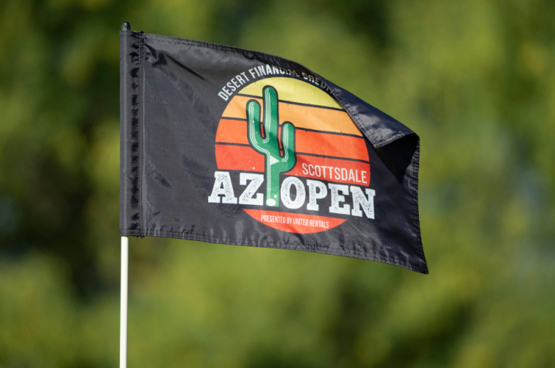 Một lá cờ ở giải AZ Scottsdale Open tại CLB Talking Stick. Ảnh: Rob Schumacher/USA TODAY Sports.