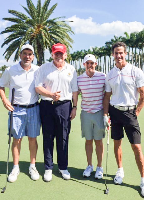 Tổng thống Trump tỏ ra thân thiết với hầu hết các tay golf hàng đầu thế giới