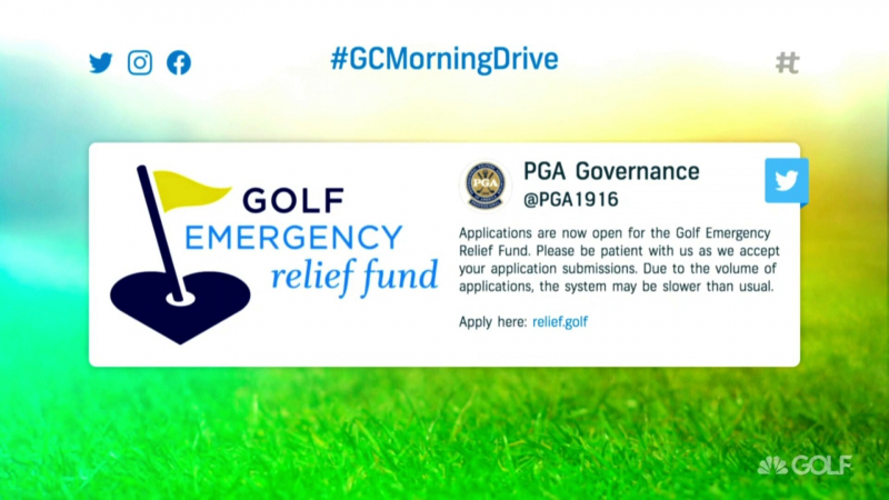 Nỗ lực cứu trợ của PGA of America được khởi xướng hôm 13/4 (Ảnh: Golf Channel)