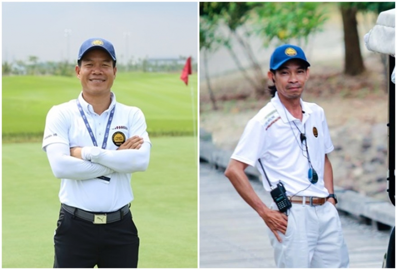 Hai tác giả của Luật golf 2019 bản dịch Tiếng Việt (từ trái qua): Trọng tài Phan Ngọc Tâm và Trần Trọng Đăng Khoa