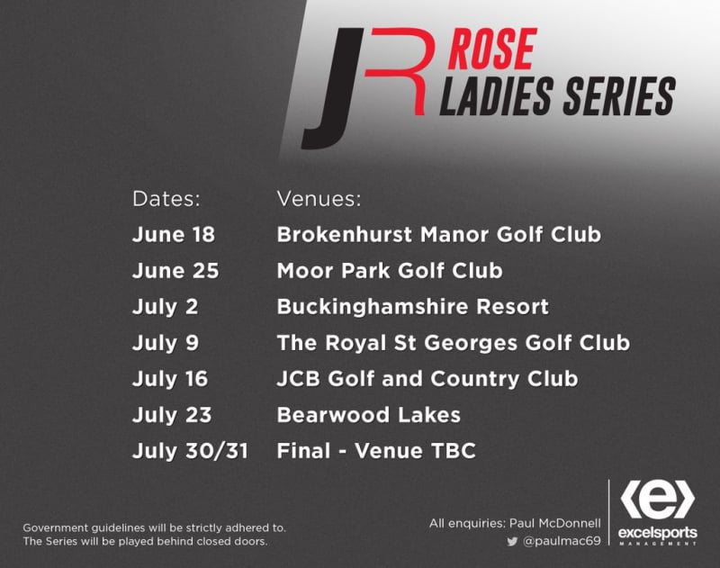 Lịch trình 7 giải thuộc Justin Rose Ladies Series (Ảnh: Twitter)