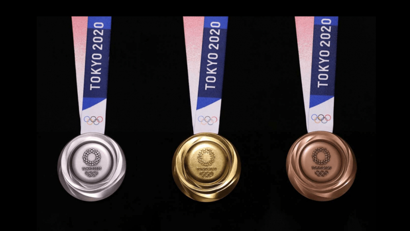Bộ huy chương vàng, bạc và đồng tại Thế vận hội ở Nhật Bản (Ảnh: Tokyo2020.org)