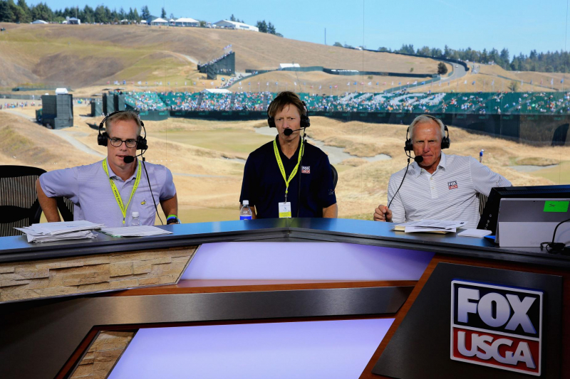 Joe Buck, Brad Faxon và Greg Norman là một phần của đội ngũ Fox Sports trong lần phát sóng US Open kỳ đầu tiên