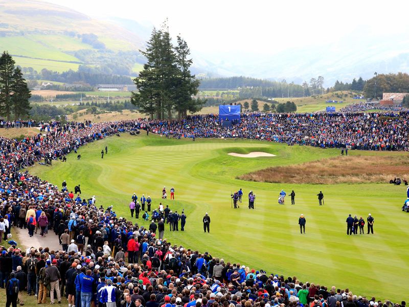 Ryder Cup 2014 ở PGA Centenary Course, Scotland - Chiến địa tuyển châu Âu có lần thứ ba liên tiếp vô địch để giữ cúp chiến thắng ở lại (Ảnh: Sky Sports)