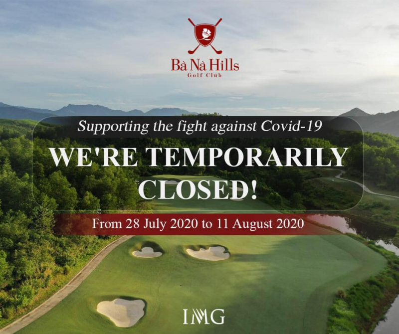 Sân golf lớn nhất Đà Nẵng sẽ tạm thời đóng cửa trong vòng 2 tuần, từ ngày 28/07/2020 đến ngày 11/08/2020